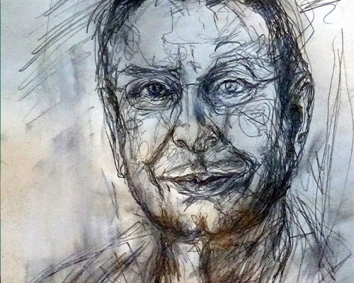 Schröter Zeichnungen Portrait Dietmar Sous